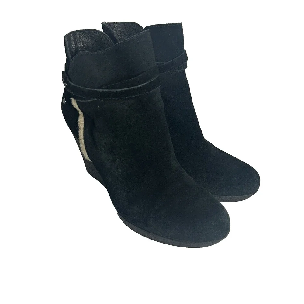 Ugg Alexandria Wedge Boot Women's Ankle Bootie Size 9.5 Lined - Picture 3 of 11